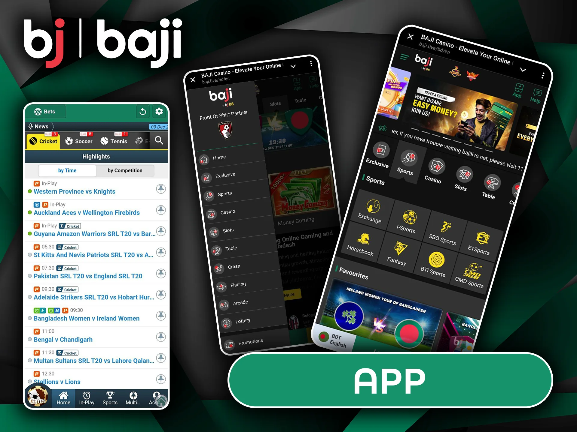 Baji Mobile App Features.