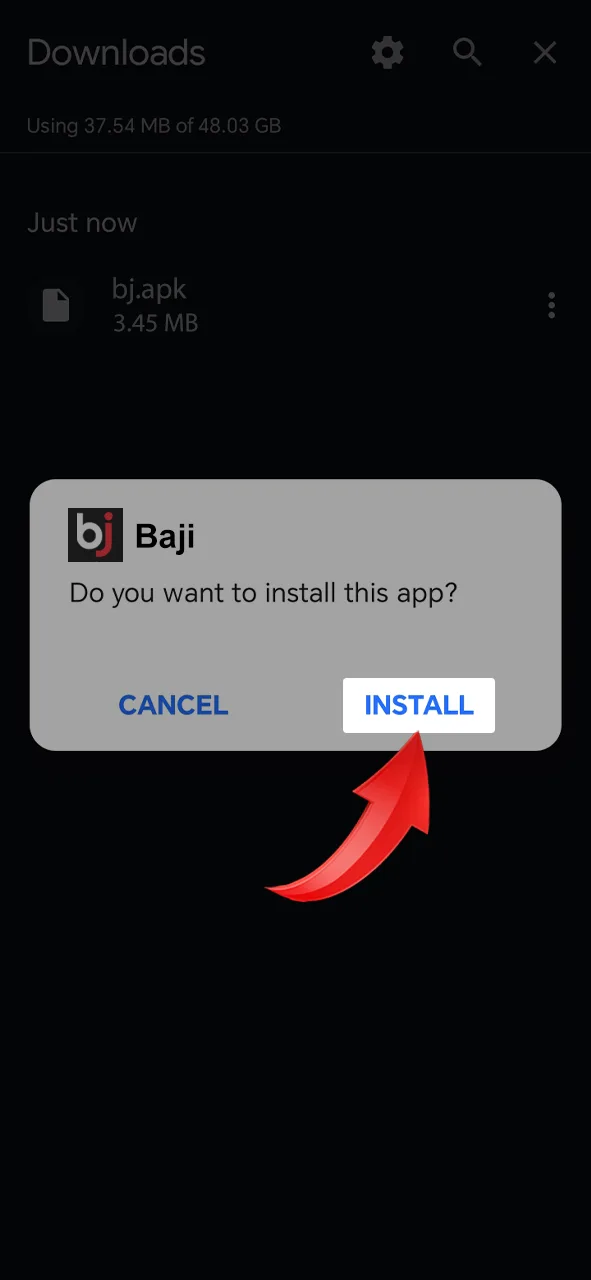 You can now install the Baji app on your phone.