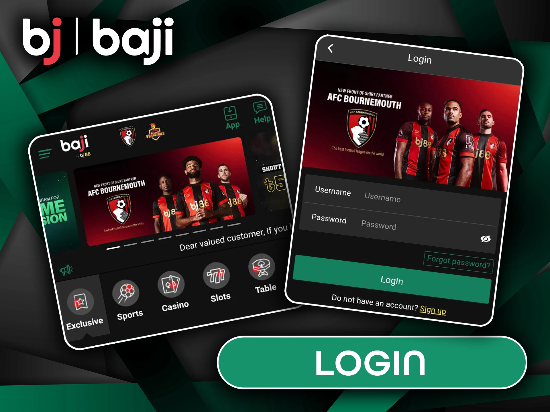 Easy Login Process on Baji Bet App.