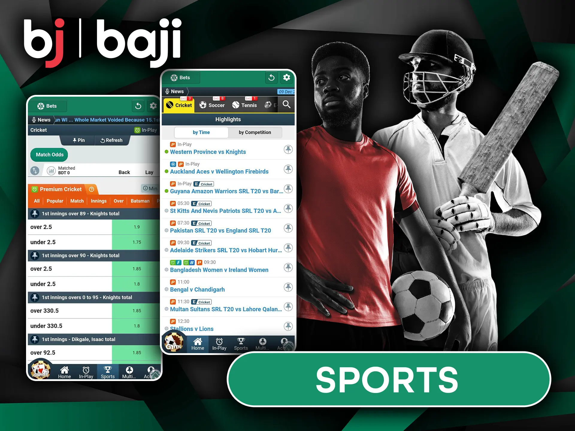 Explore Sports Betting Options on Baji App.