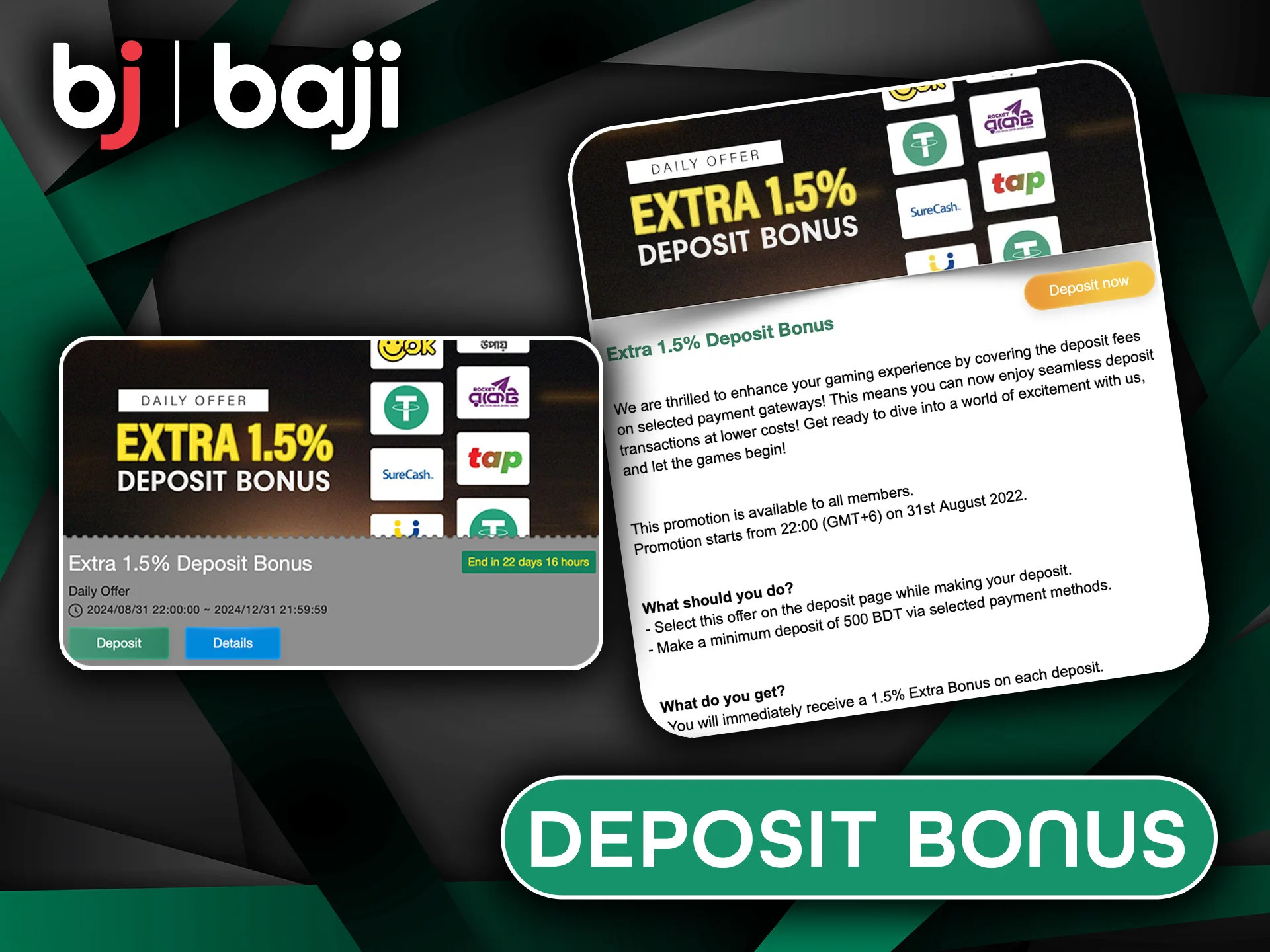 Grab an Extra 1.5% Deposit Bonus with Baji.