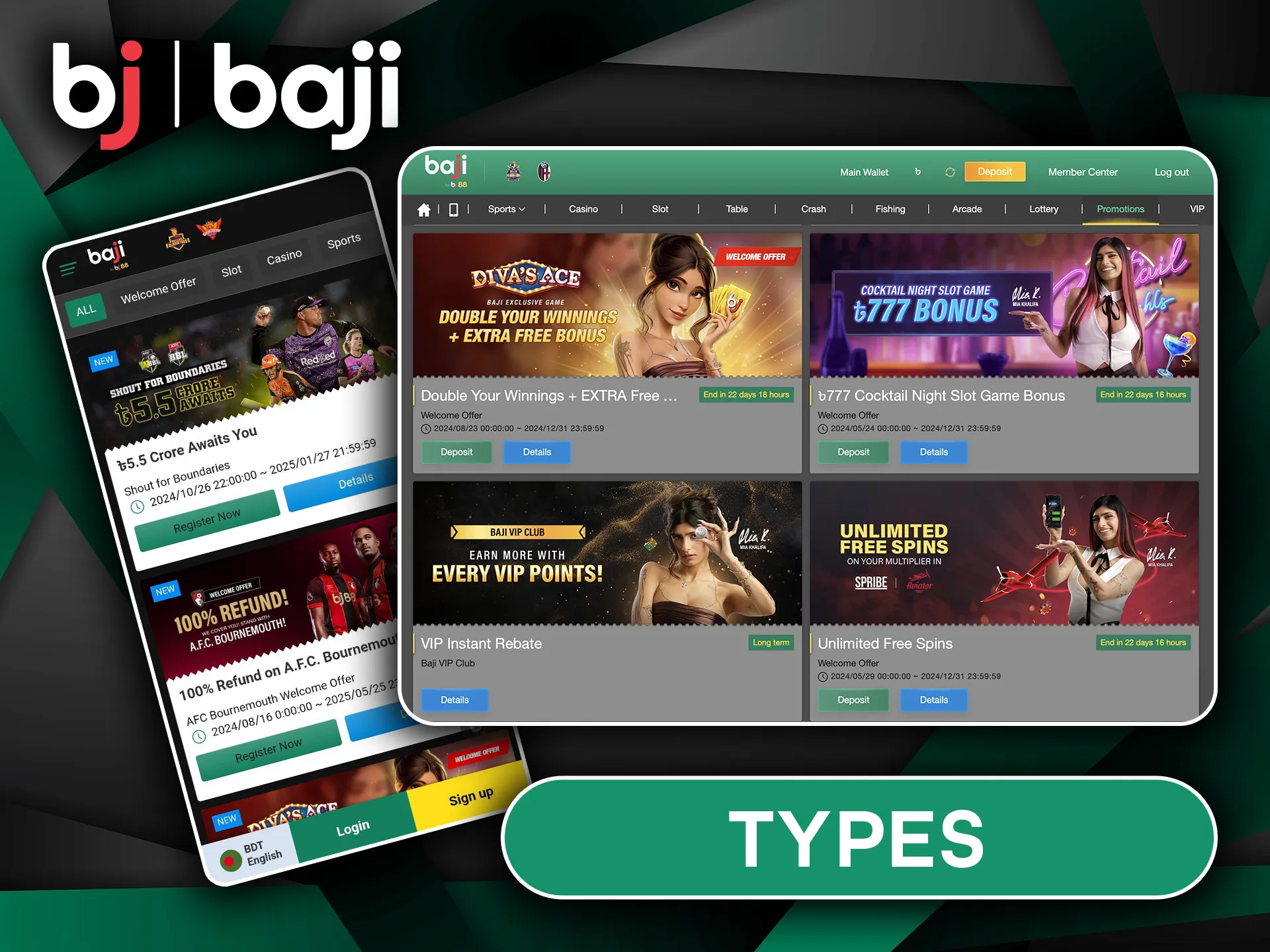 Explore Various Types of Baji Live Promotions.