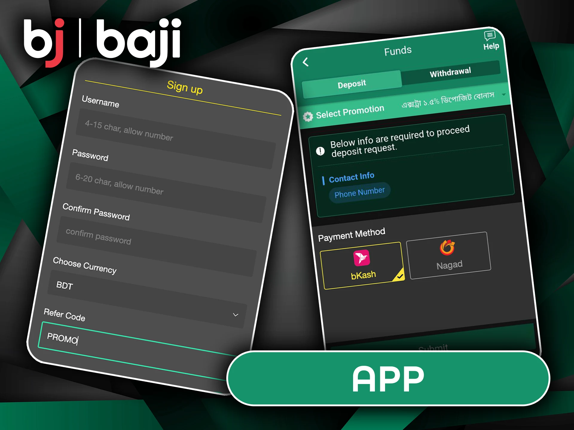 Easy Steps to Deposit Using the Baji App.