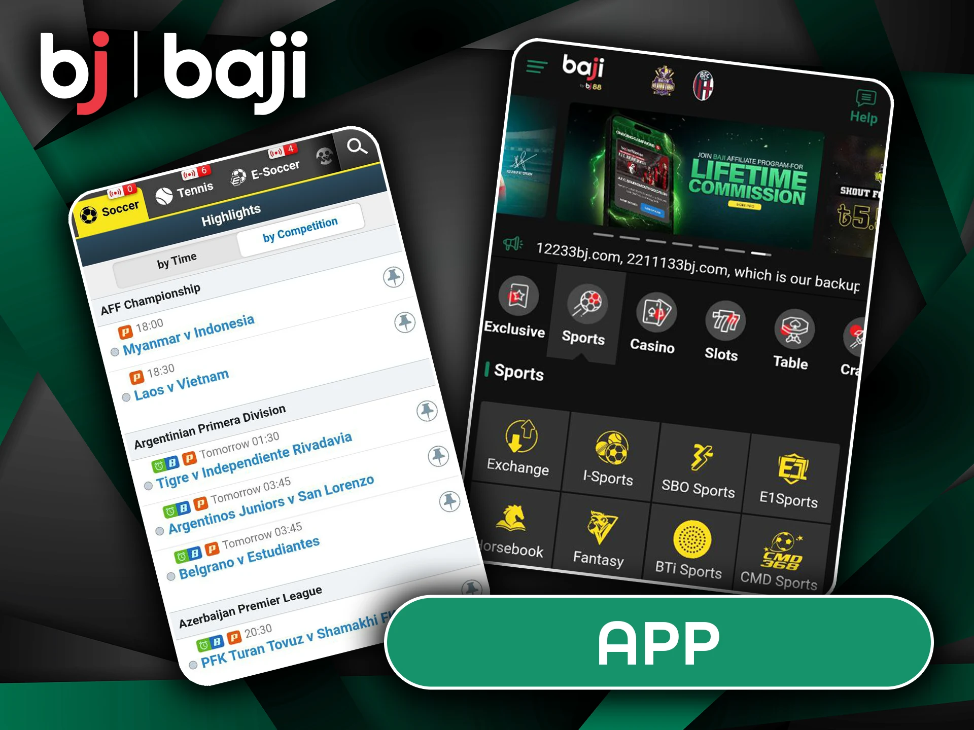 Football Betting Features on the Baji App.