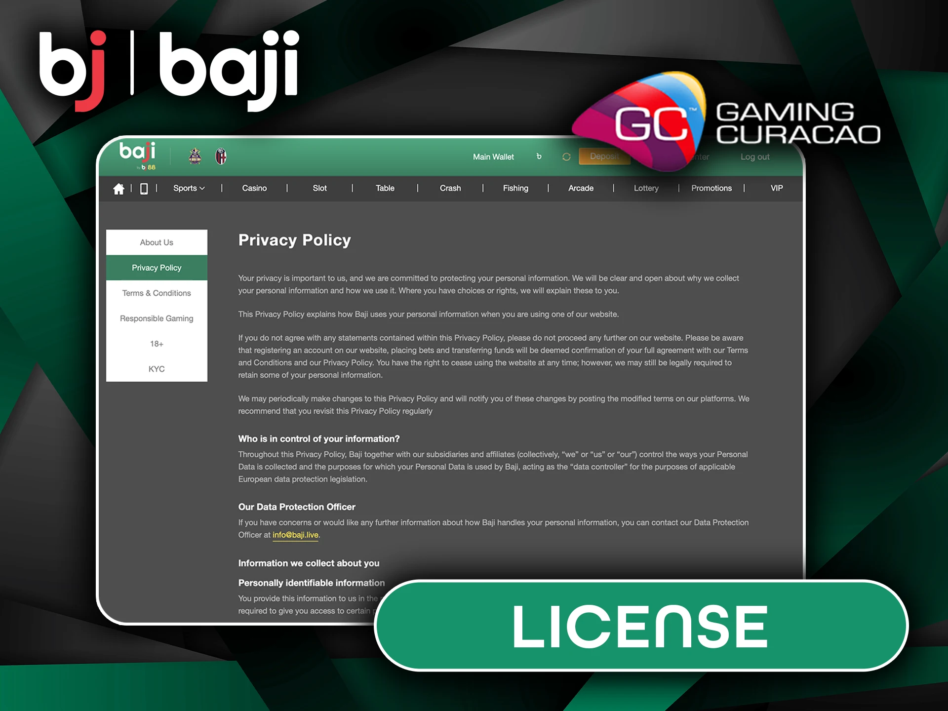 Stay Protected with Baji License and Security.