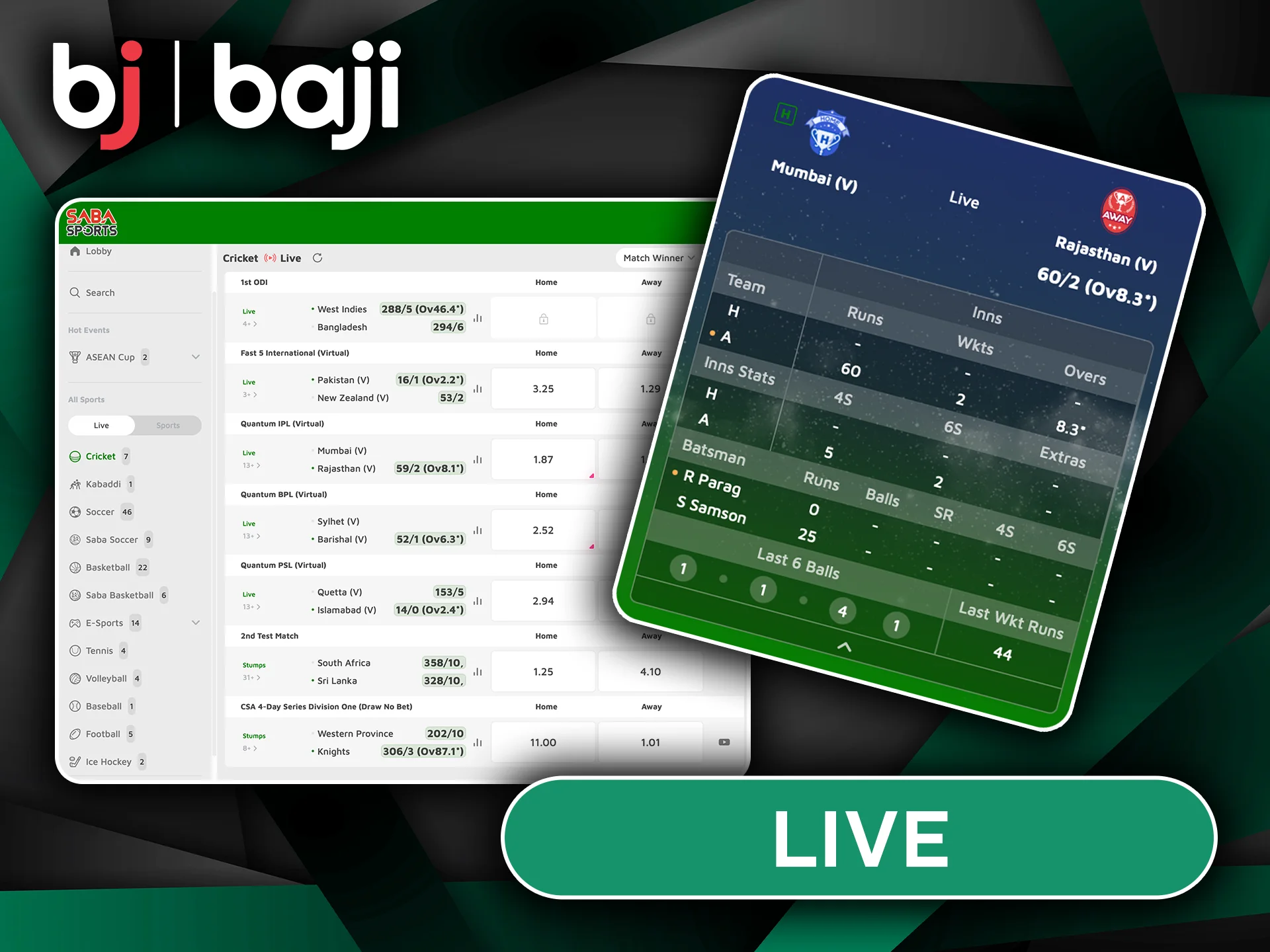 Experience Real-Time Thrills with Baji Live Betting.