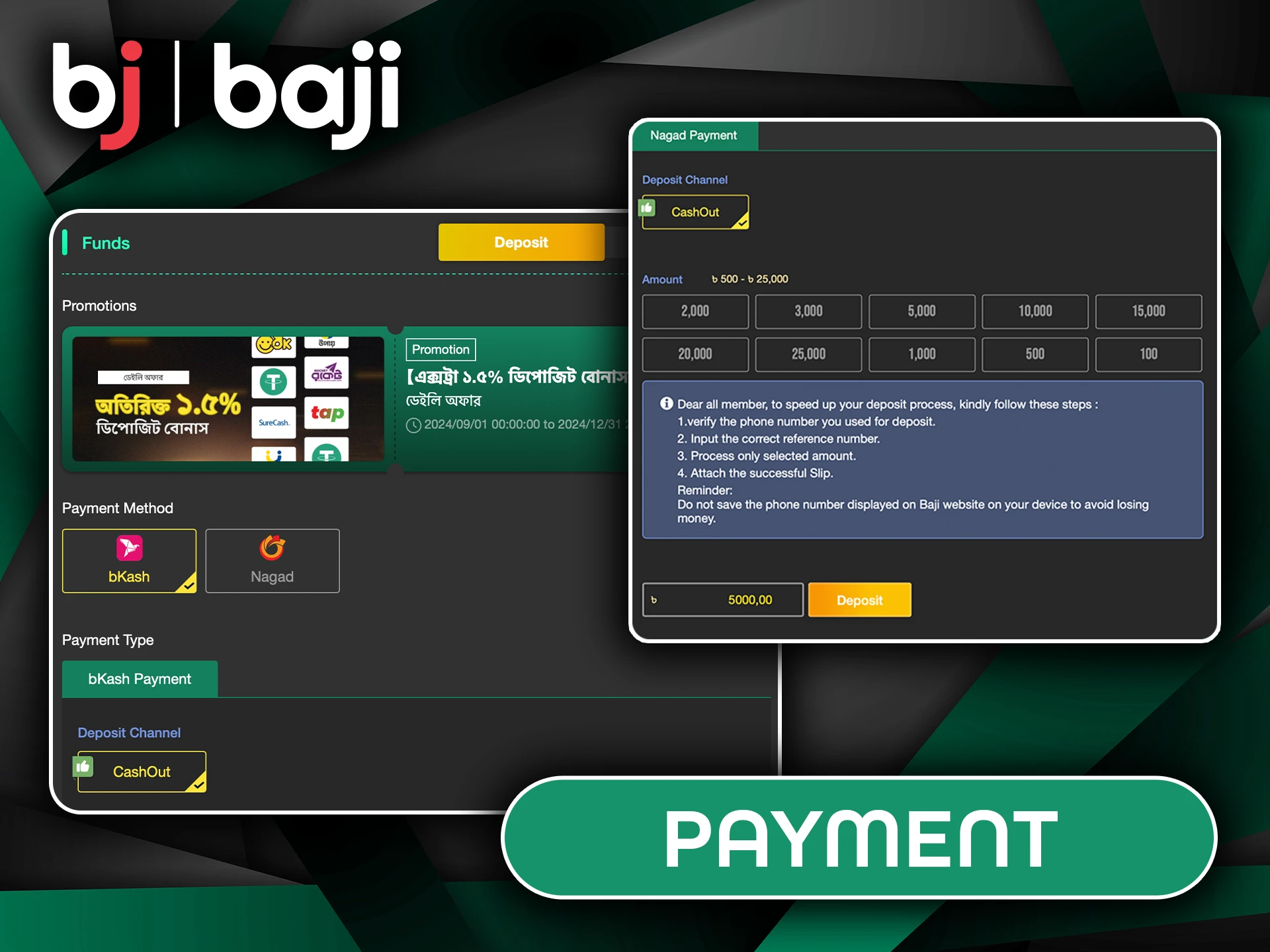 Baji Payment Methods Tailored for Bangladeshi Players.