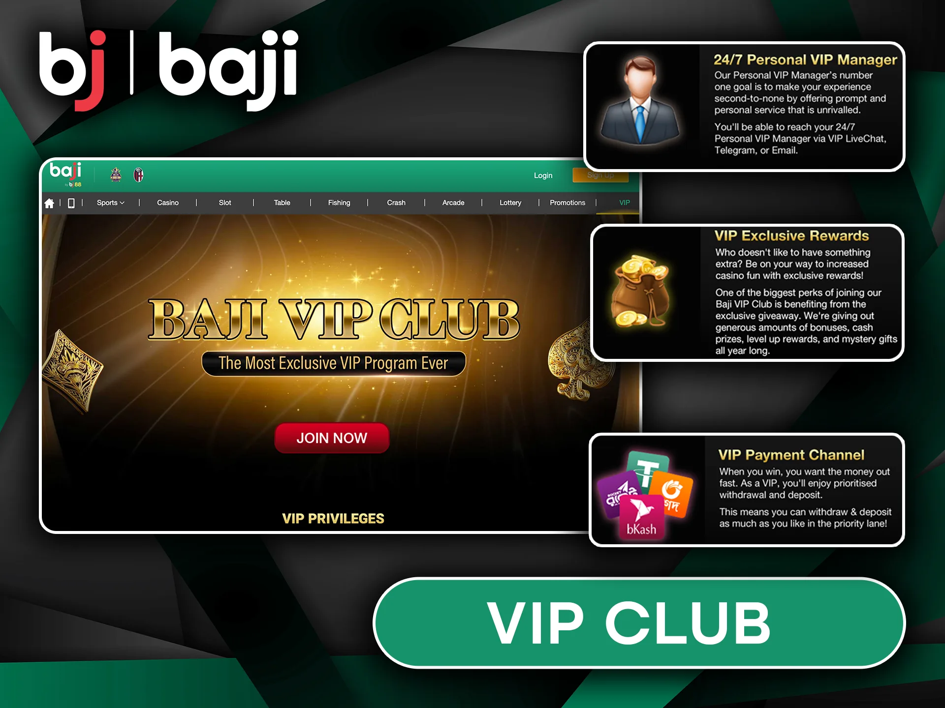 Join the Exclusive Baji VIP Club for Big Rewards.