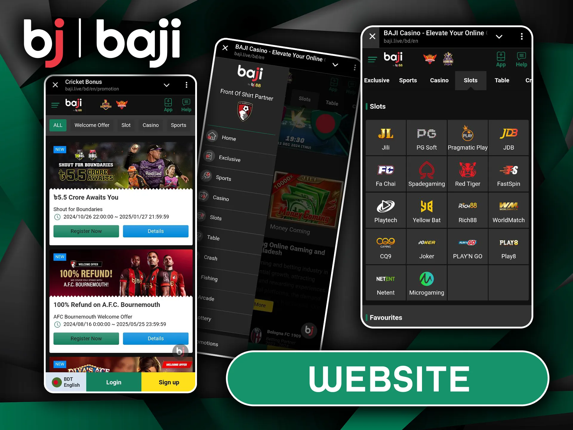 Enjoy the Mobile Version of Baji Website Anywhere.