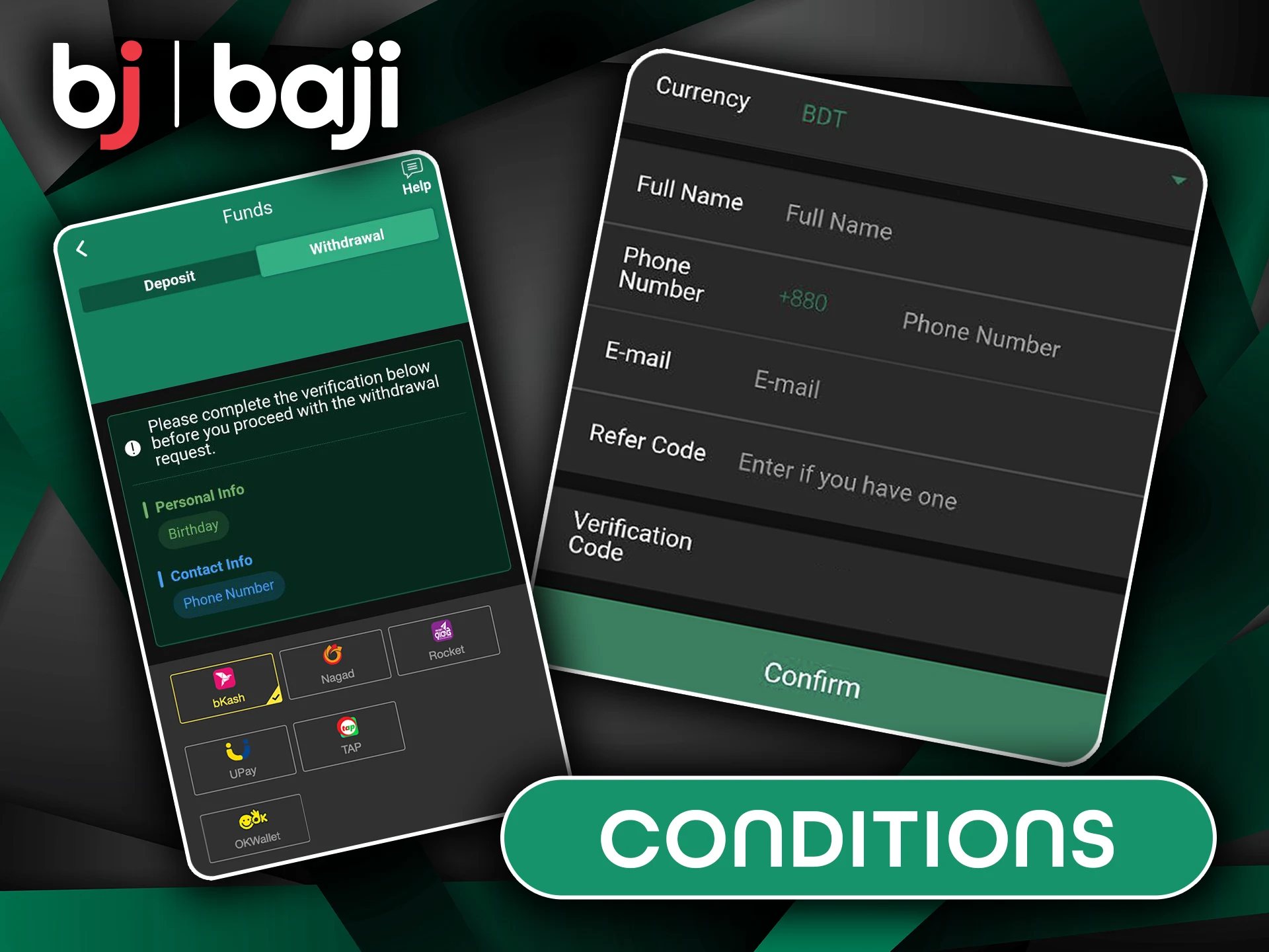 Important Conditions for Baji Live Withdrawals.